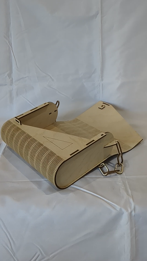 [Laser cut and engrave] Gift Bag Clutch with Chain, Evening Bag Laser cutting template, Gift Box, Cut Model
