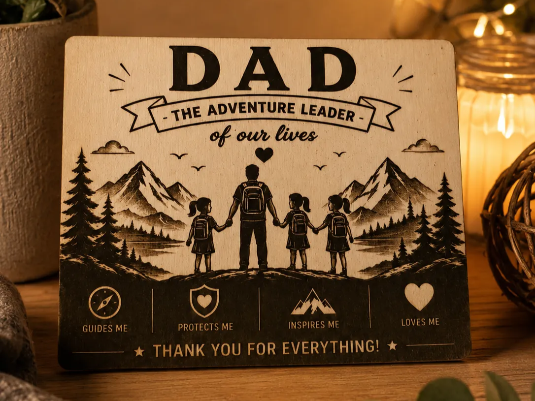 Dad the Adventure Leader Wood Sign wood sign design