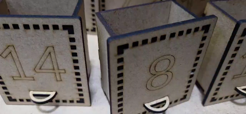 [Laser cut and engrave] Laser Cut Wooden Advent Calendar Gift Box with Decorative Bow