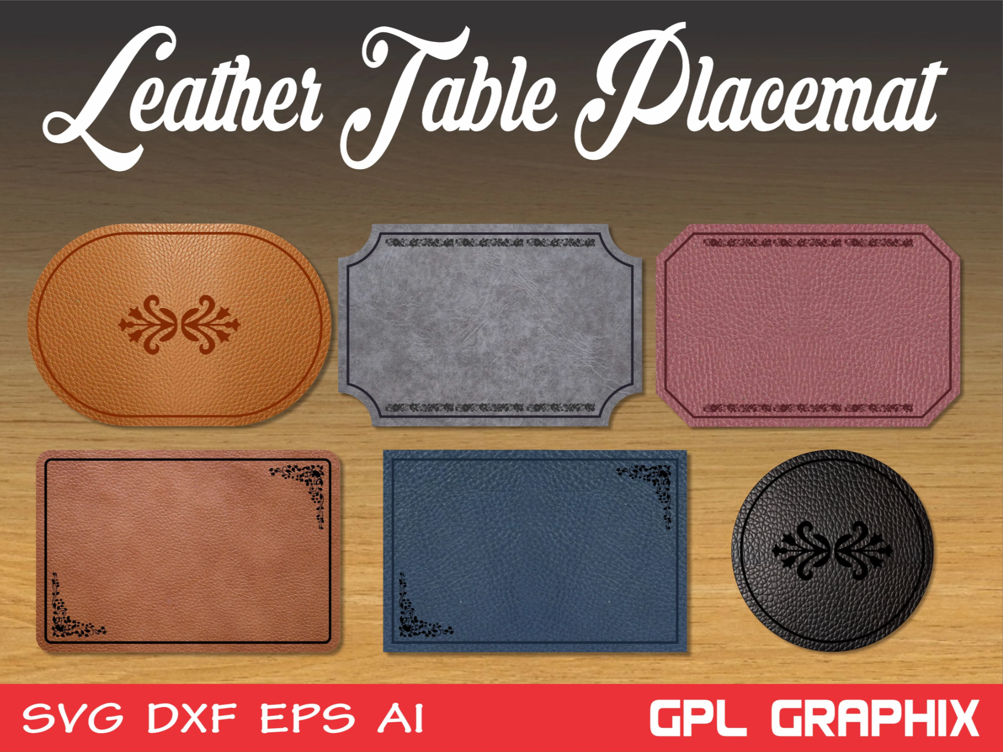 Leather Placemats in Assorted Shapes dining table decor and centerpiece idea