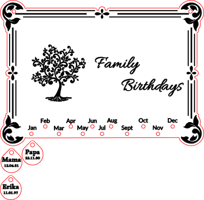 Family Birthdays Calandar.xcs