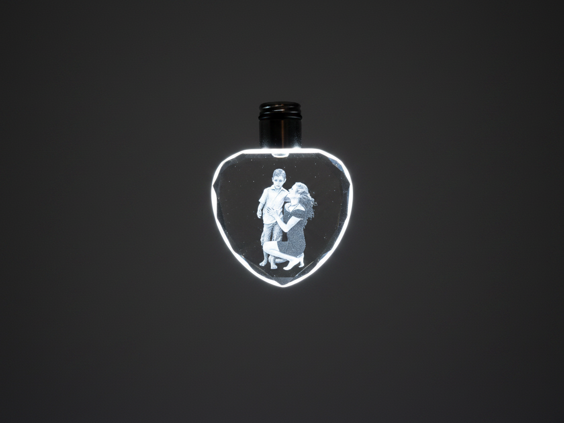 Heart Shaped Light Up Photo Keepsake gift for mom idea