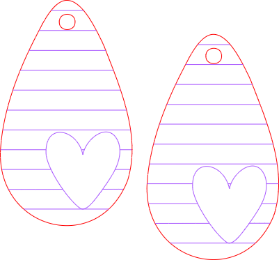 RRB Heart Line Earring.xcs