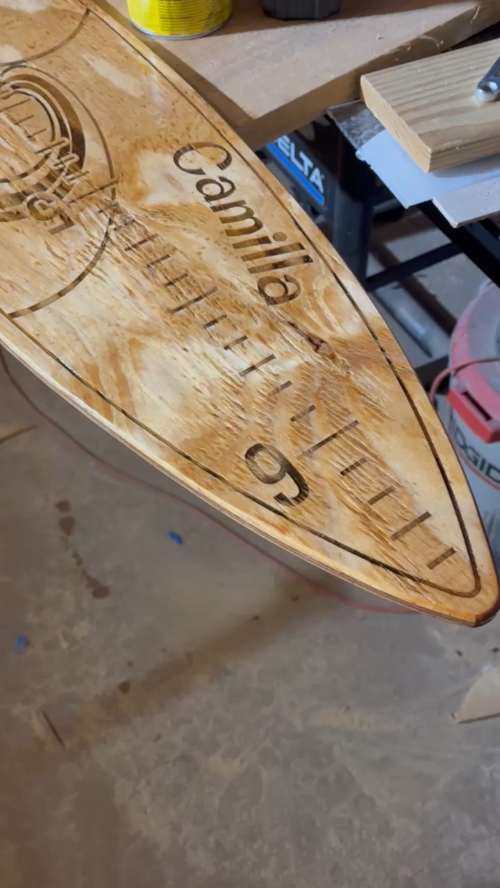 [Laser cut and engrave] Personalized Wooden Growth Chart Ruler with Wave Engraving