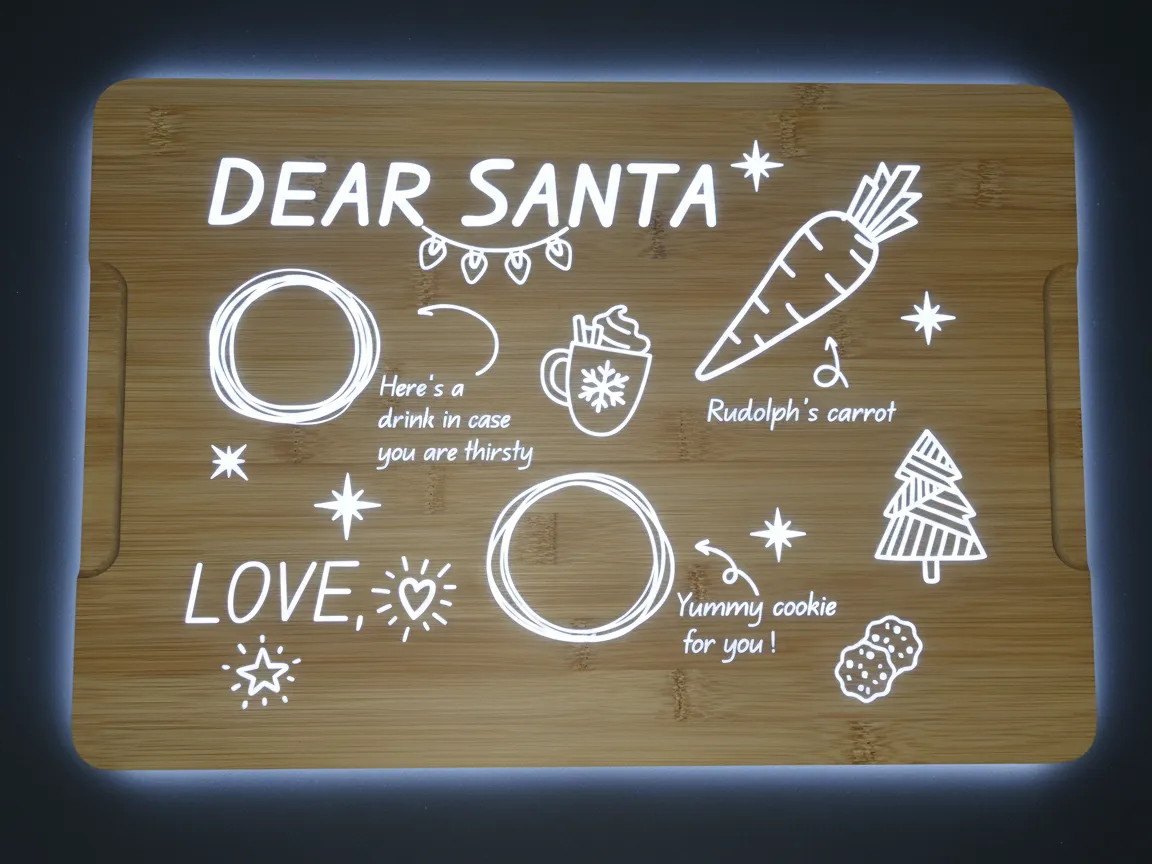 Place Setting for Santa Board free Christmas SVG laser cut design