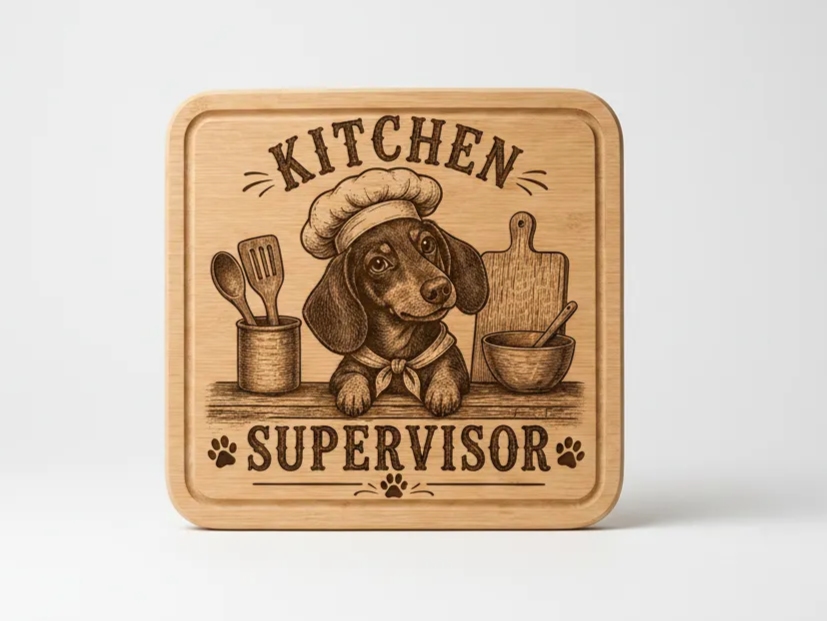 "Kitchen Supervisor" Dachshund Board