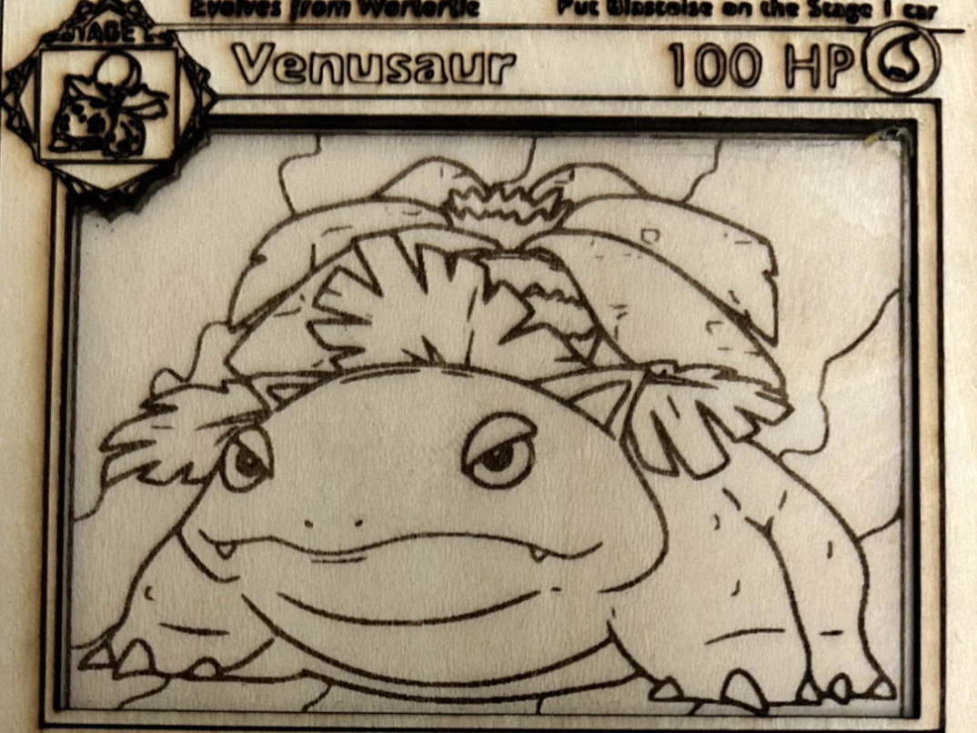 Venusaur Trading Card Wall Art wall art Pokemon decor idea
