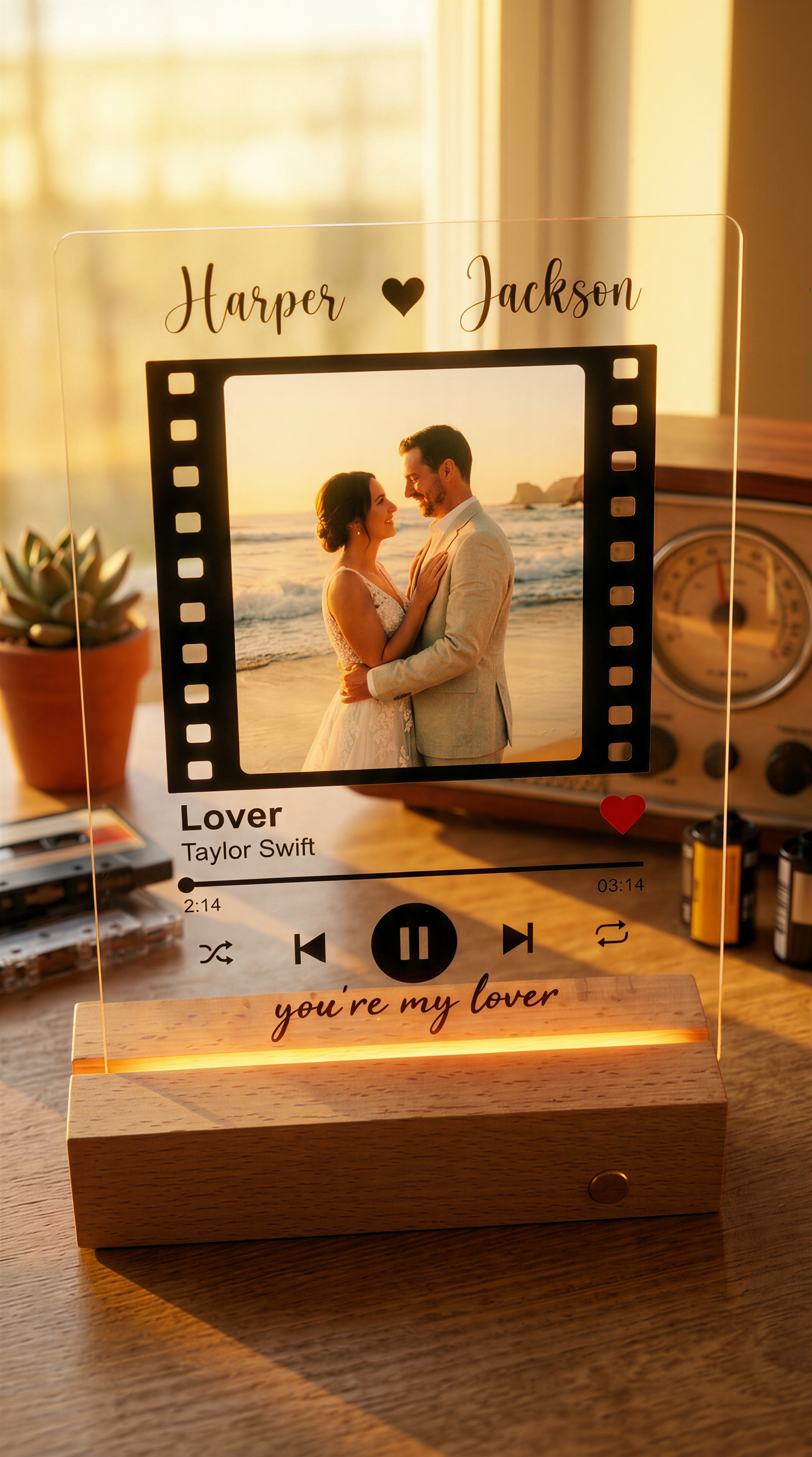 Custom Music Plaque anniversary gift for her idea