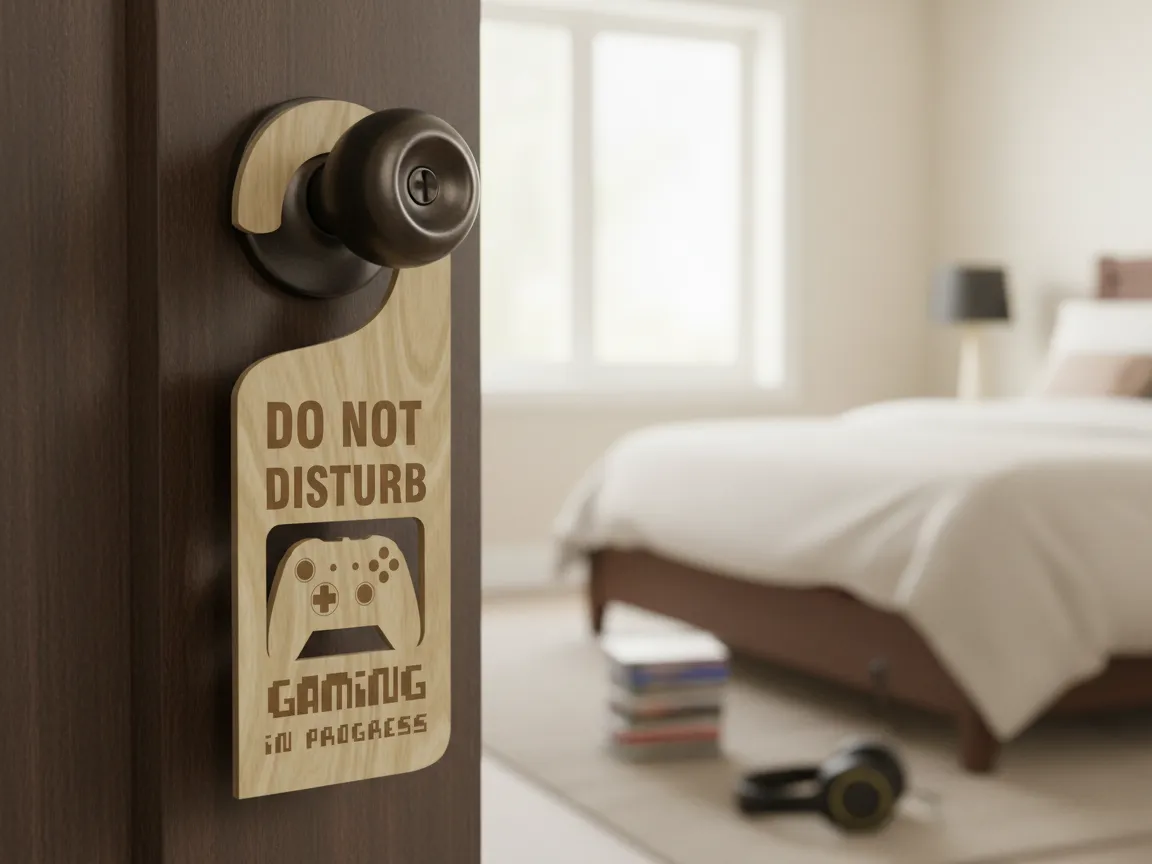 "Do Not Disturb" Gaming Door Sign gift design
