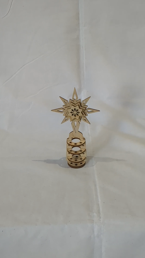 [Laser cut and engrave] Gift Christmas Tree Topper, laser cut model, Christmas Star. Laser cutting template, Christmas laser, tree decor, Xmas design.