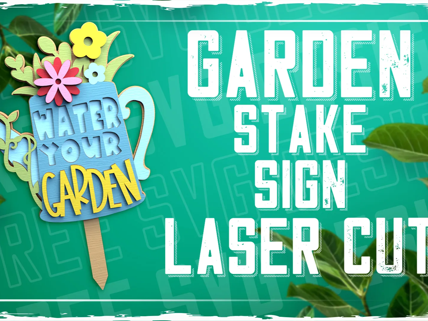 Pancartes de jardin découpées au laser, déco en bois DIY, design gratuit de piquet de jardin au laser
