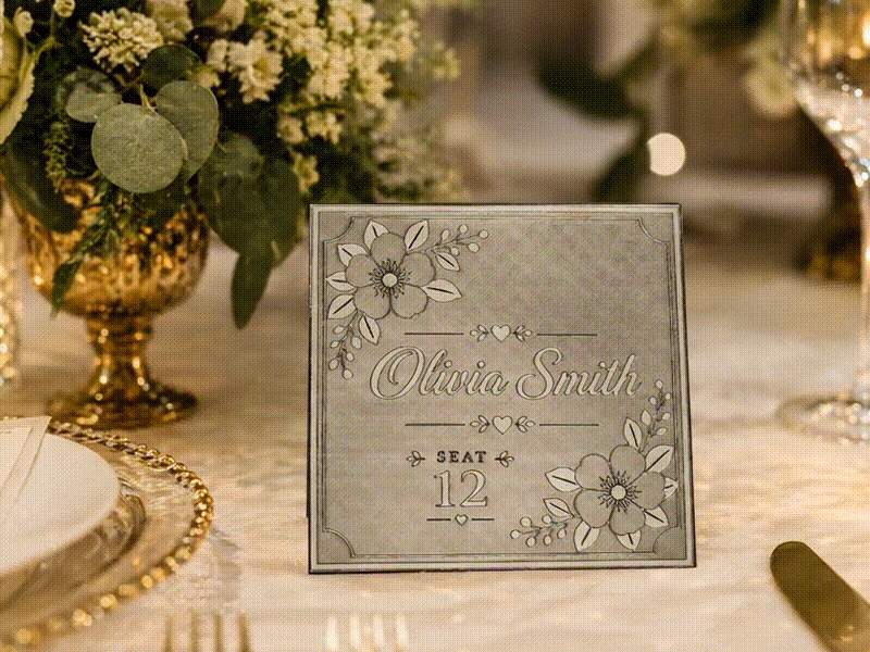 Luxury Wedding Seat Card with IR Color Engraving | Low Cost | xTool F2 Tutorial