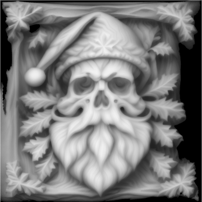 Christmas santa skull embossed.xcs