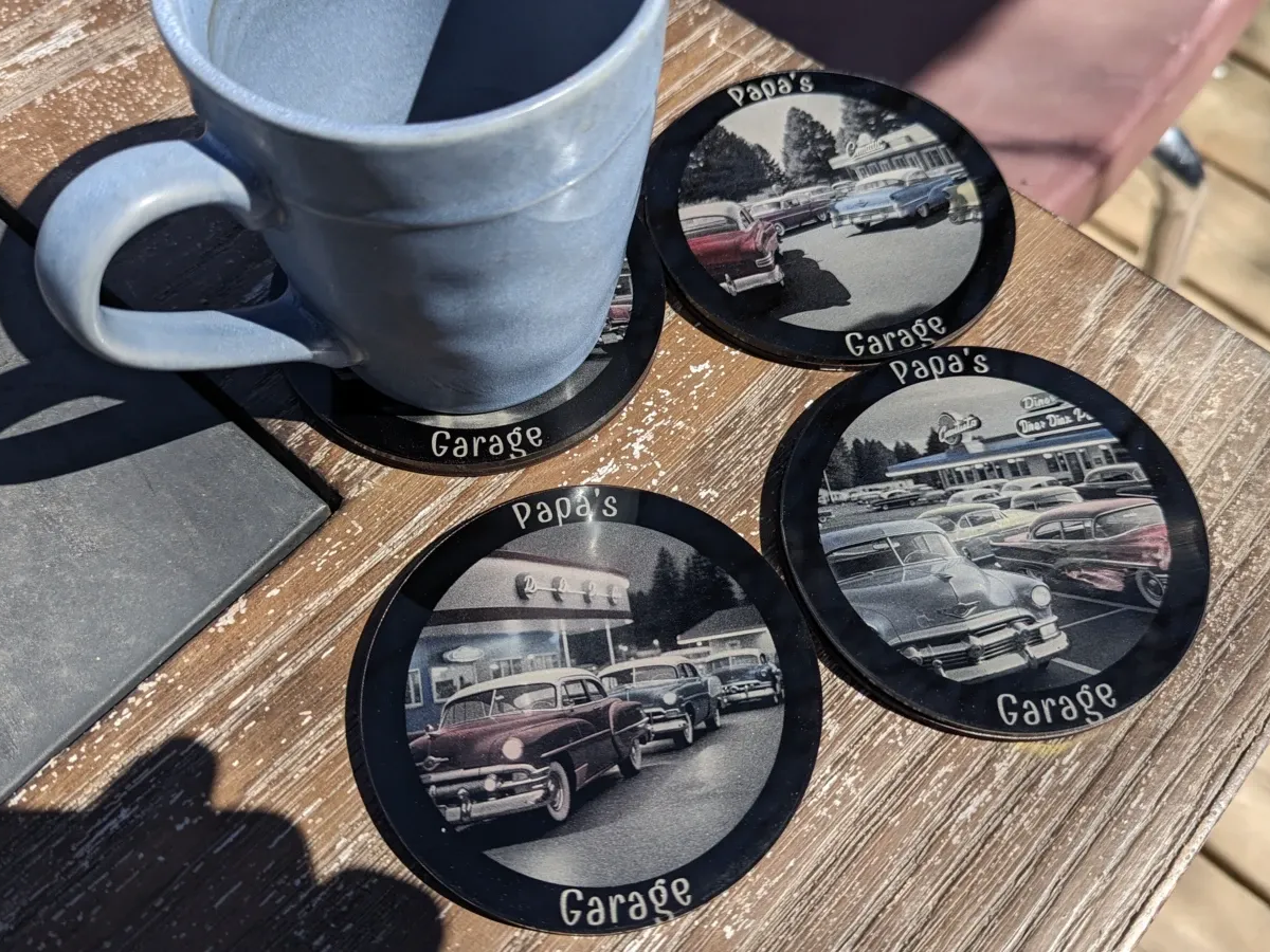Custom Acrylic Coaster, 1950s Series