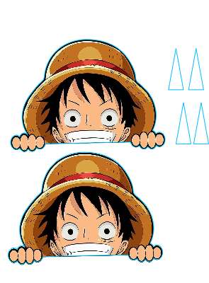 Tete luffy avec ses mains.xcs