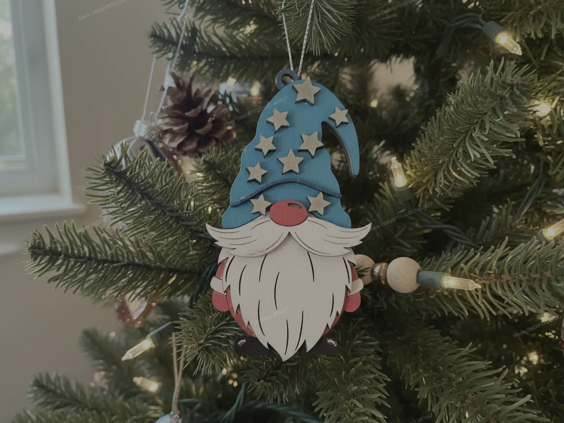 Decoración de gnomo de Santa para Navidad
