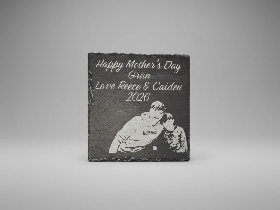 Mothers Day coaster design with decorative text