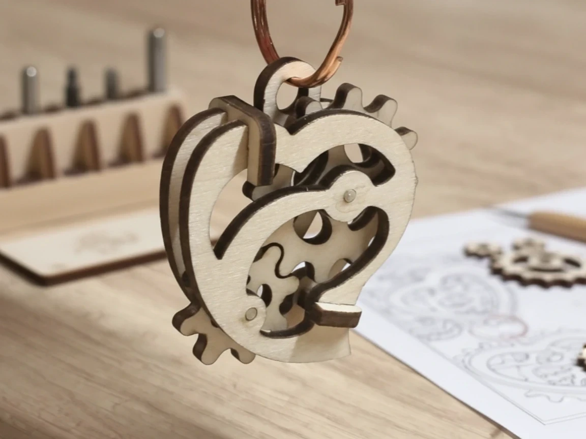 Articulated Heart Pendant valentines day gift for her design