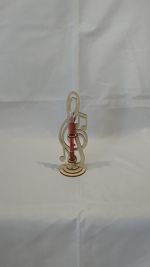 [Laser cut and engrave] Treble Clef Music Note Desk Pen Holder