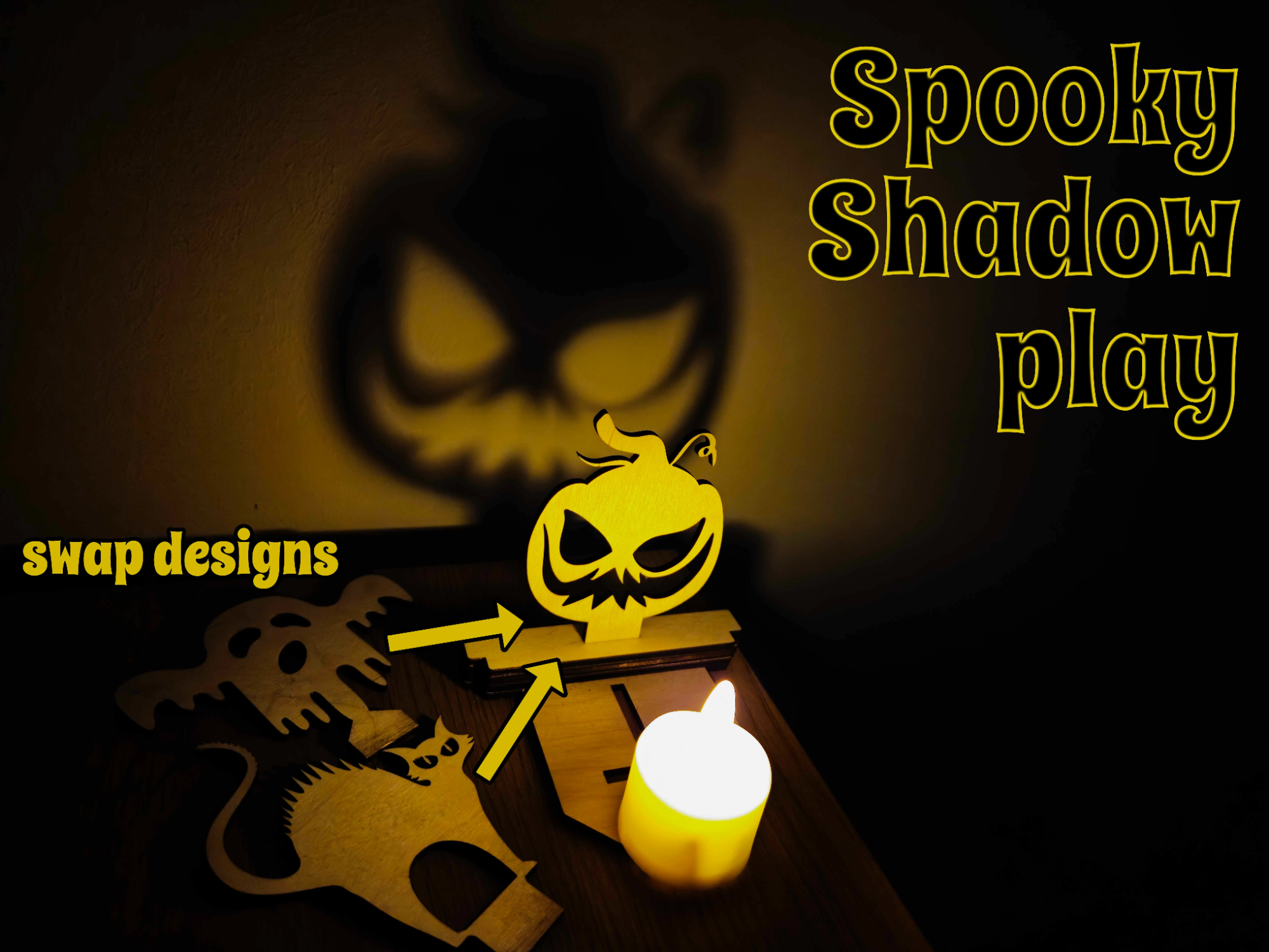 Halloween Shadow Play Halloween lantern and light-up decoration idea