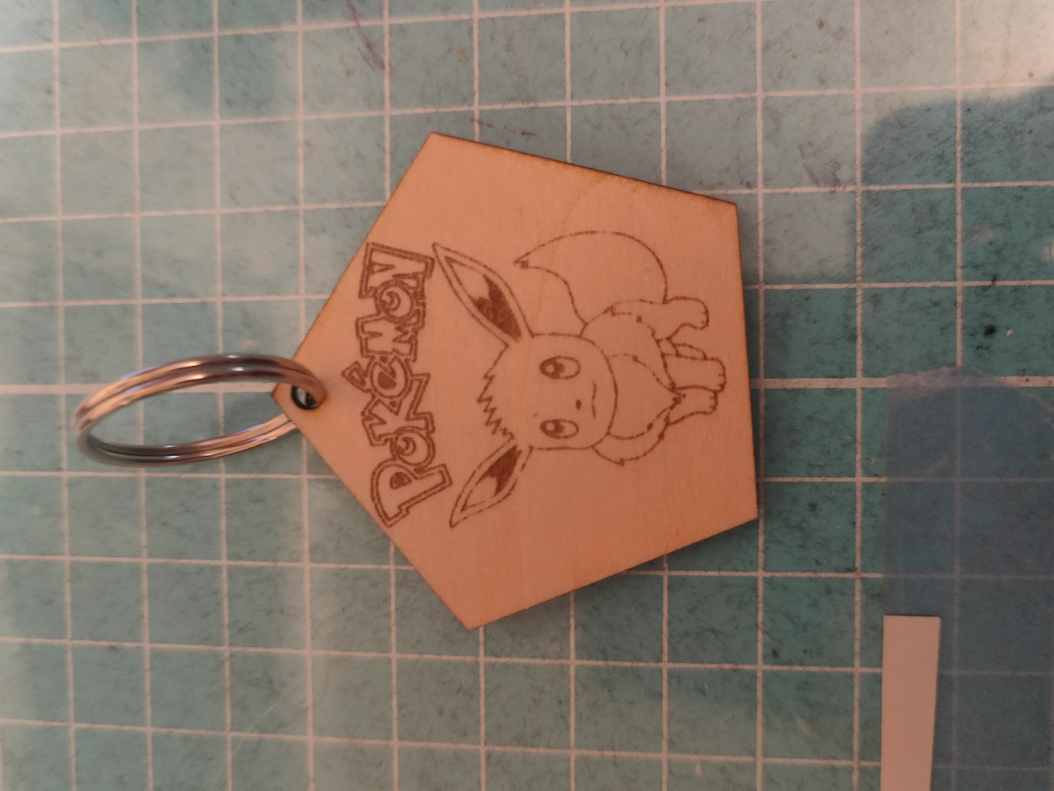 Wooden Eevee Keychain pokemon keychain idea