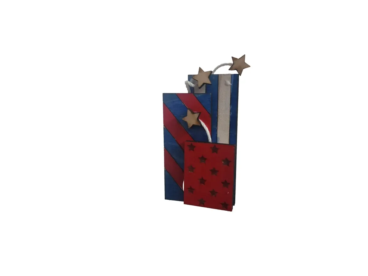 Firework decoration — free patriotic laser/print project file on Atomm