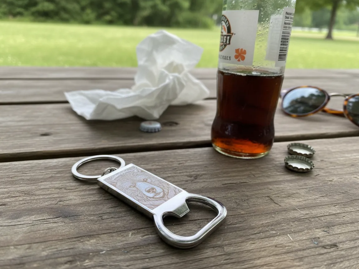 Bear-Design Metal Bottle Opener Keychain laser cut keychain idea for men