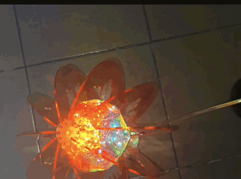 Acrylic Illuminated Rotating Light Cart