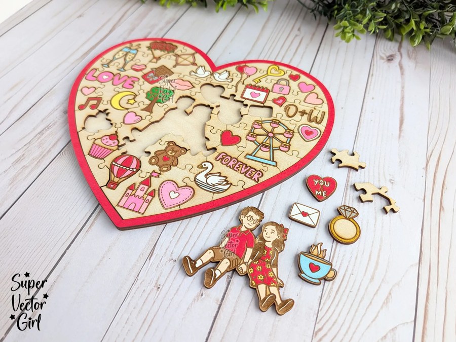 Puzzle a forma di cuore