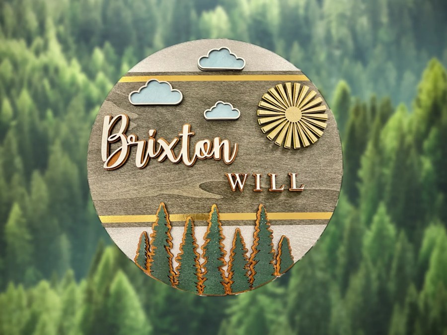 Personalized Nature themed name sign