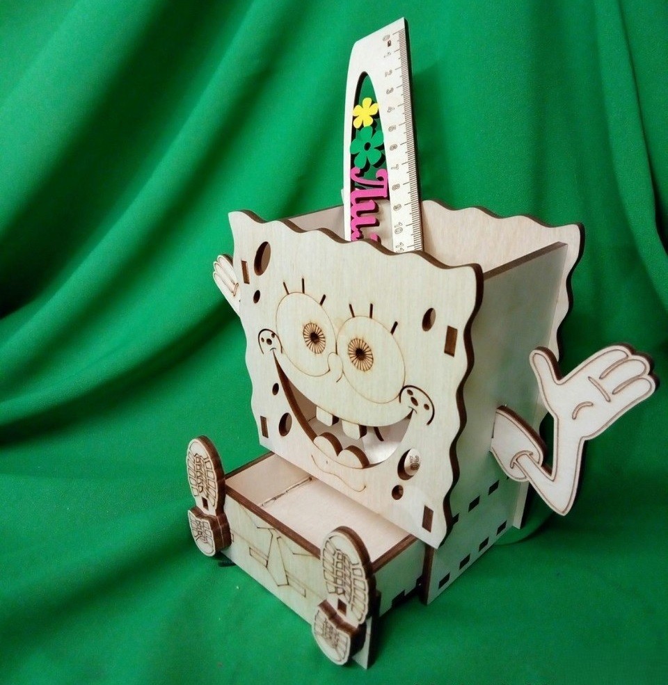 SpongeBob SquarePants Pen Holder office desk decor idea