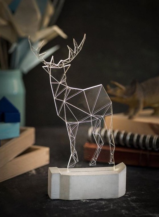 Forest Deer Night Light laser-cut night lamp idea