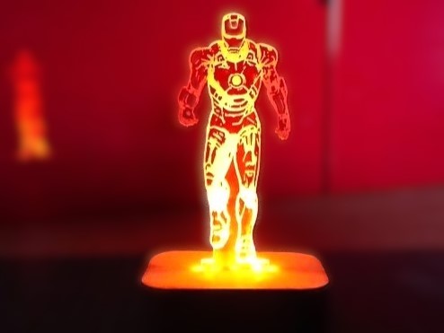 Iron Man themed decorative lamp
