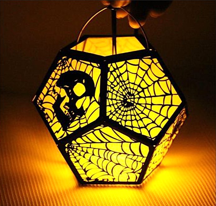 Lampa Halloween Pomysł na latarnię Halloween i dekorację świecącą
