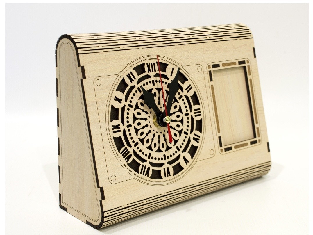 Simple Wooden Desk Clock office decor idea