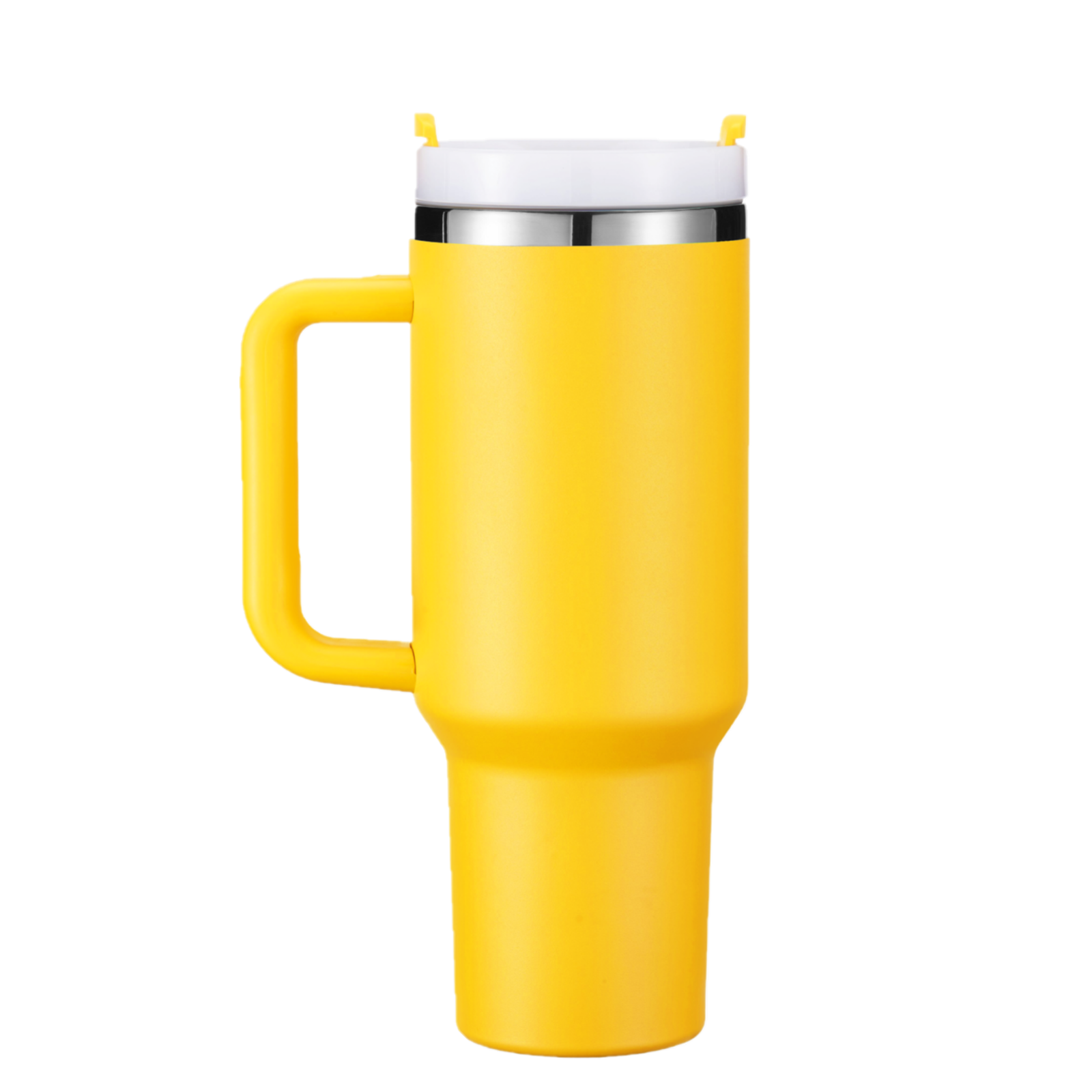 40oz(1183ml) Yellow to Silver Tumbler with Removable Handle