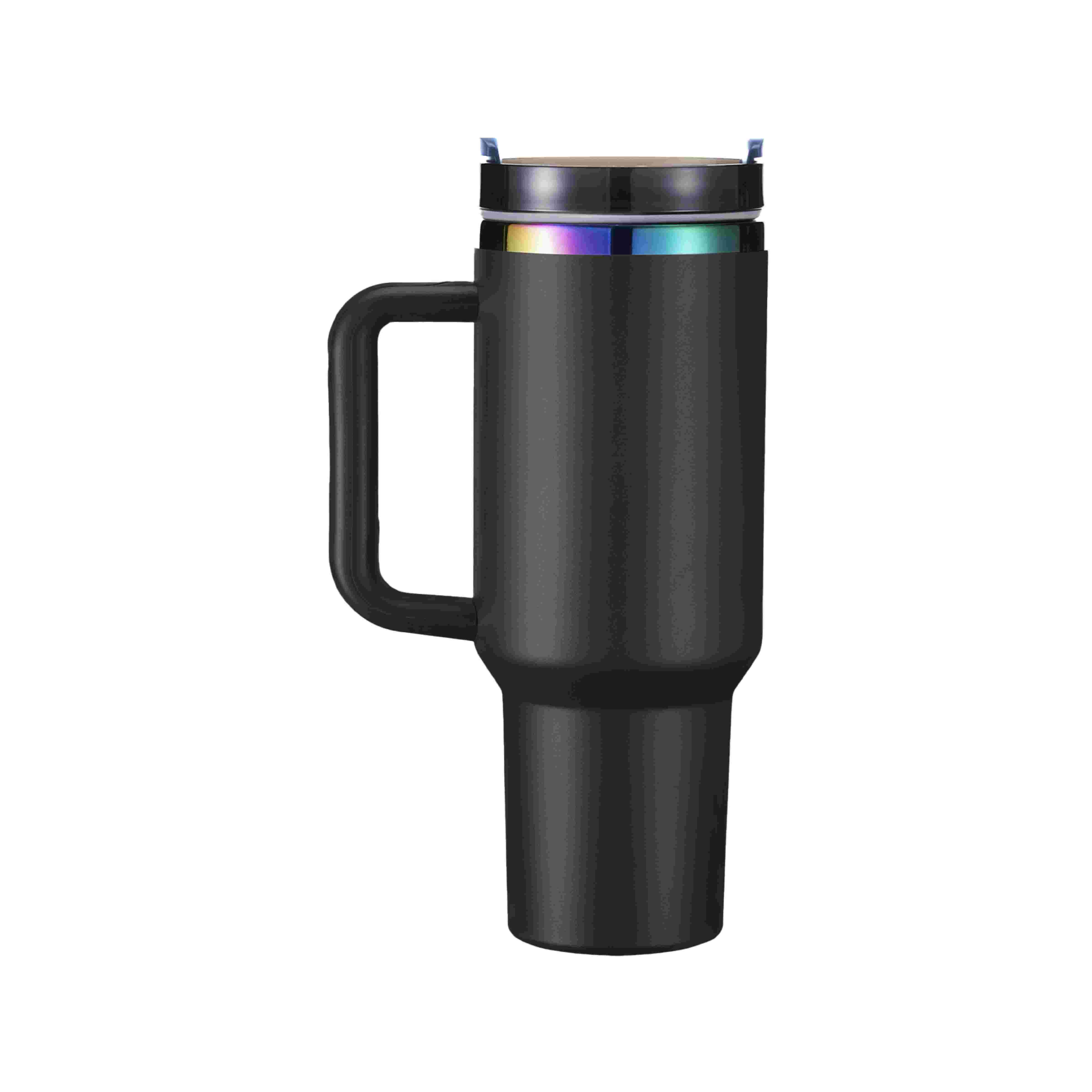 40oz(1183ml) Black to Iridescent Tumbler with Removable Handle