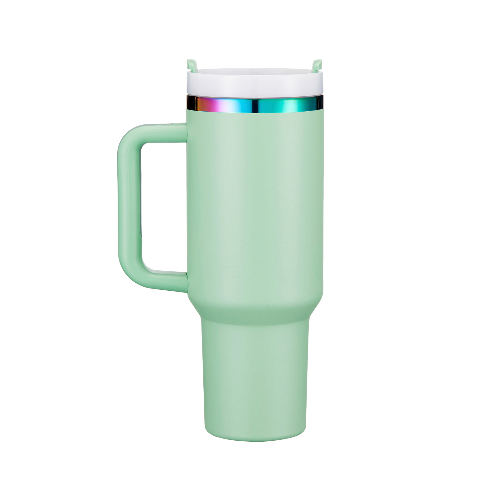 Green to Iridescent Stainless Steel Tumbler with Handle(40oz)