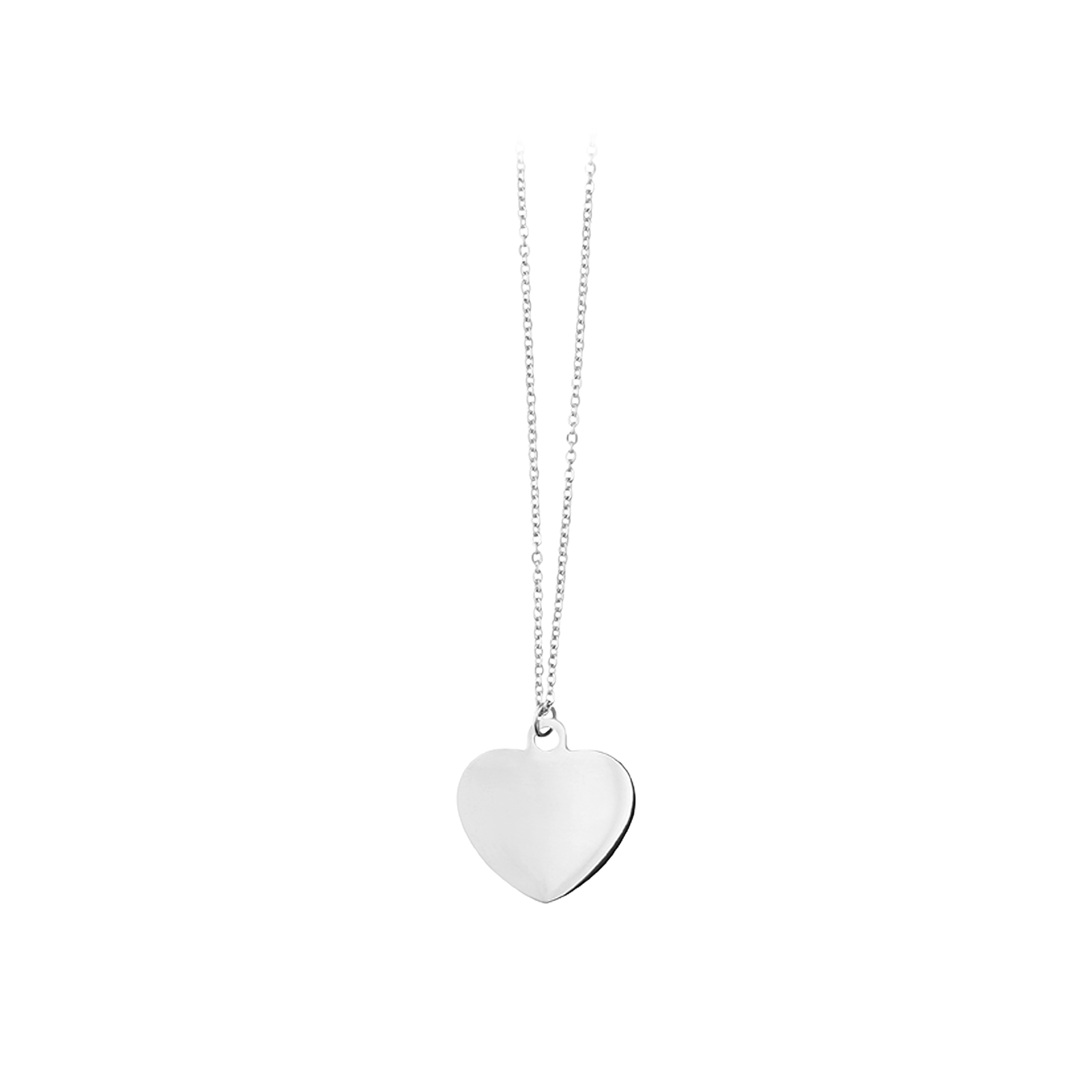 Stainless Steel Heart Necklace_Silver
