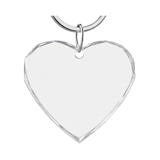 K9 Heart Shaped Glass Keychain