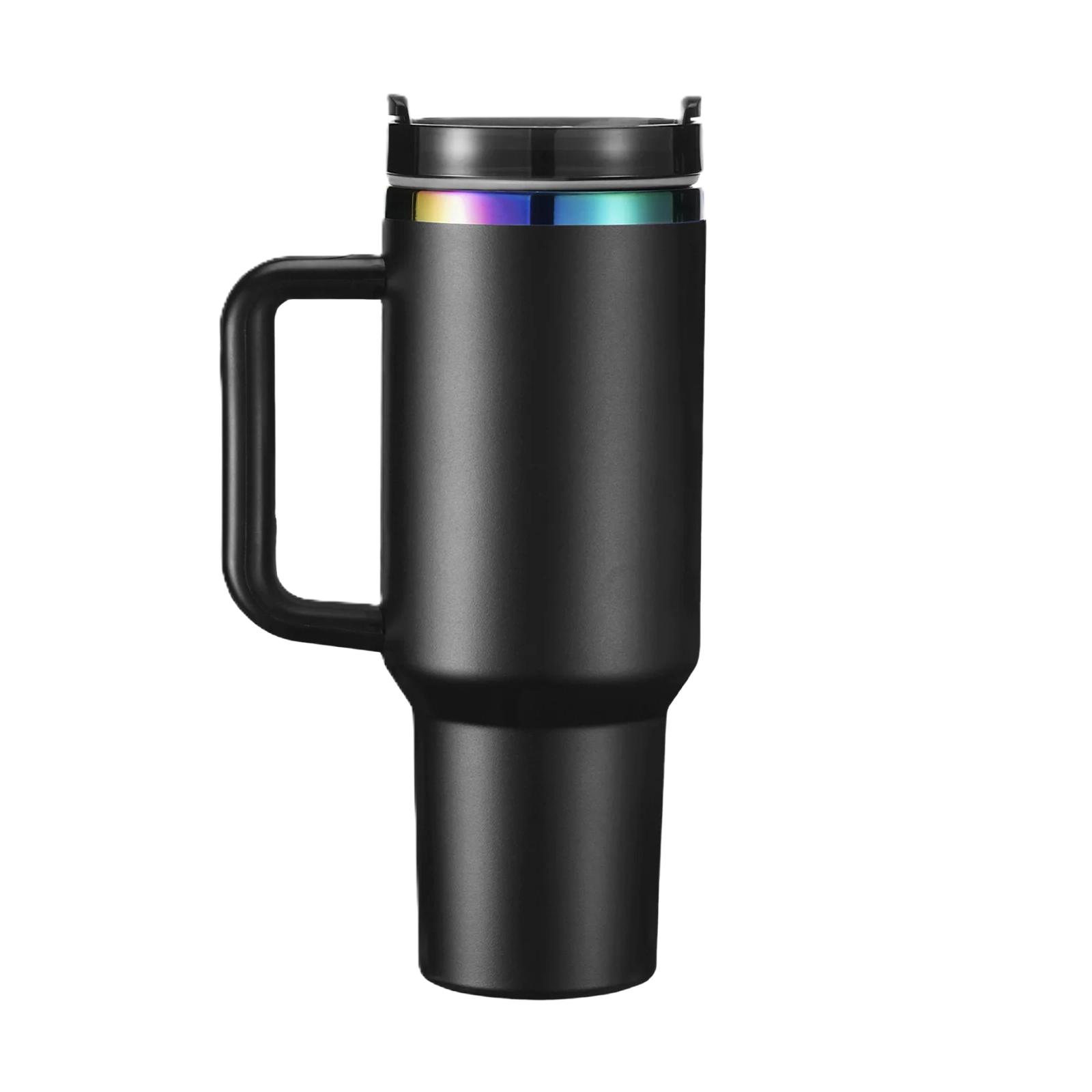 Black To Iridescent Stainless Steel Tumbler with Handle(40oz)