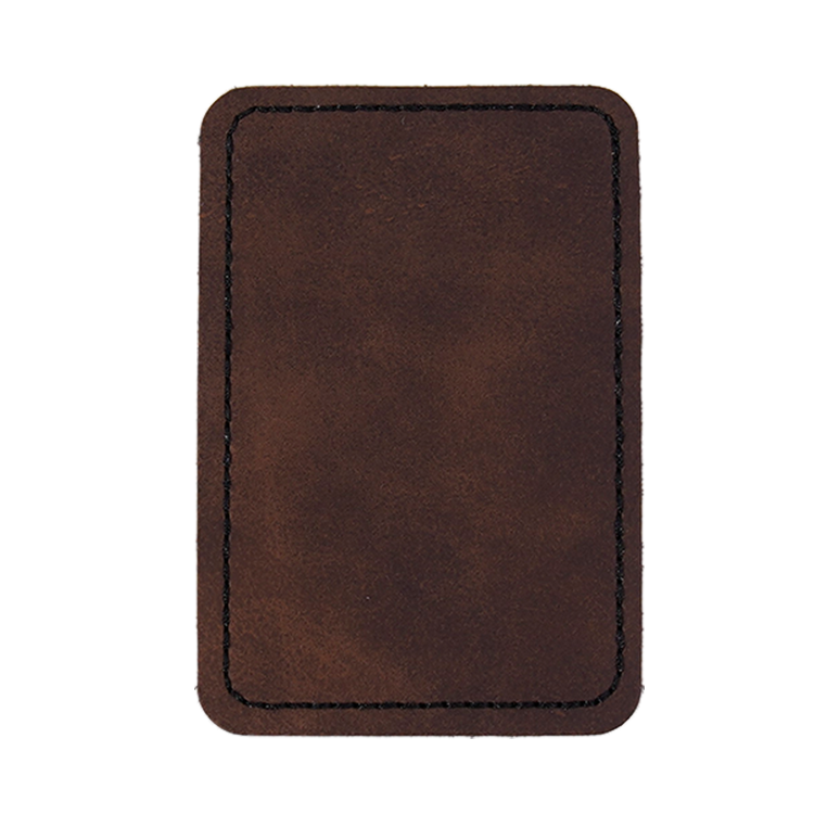 ブラウンからゴールドの長方形レーザーブレード用レザーアイロンパッチ