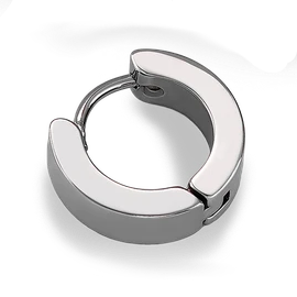 Stainless Steel Hoop Earrings_Silver