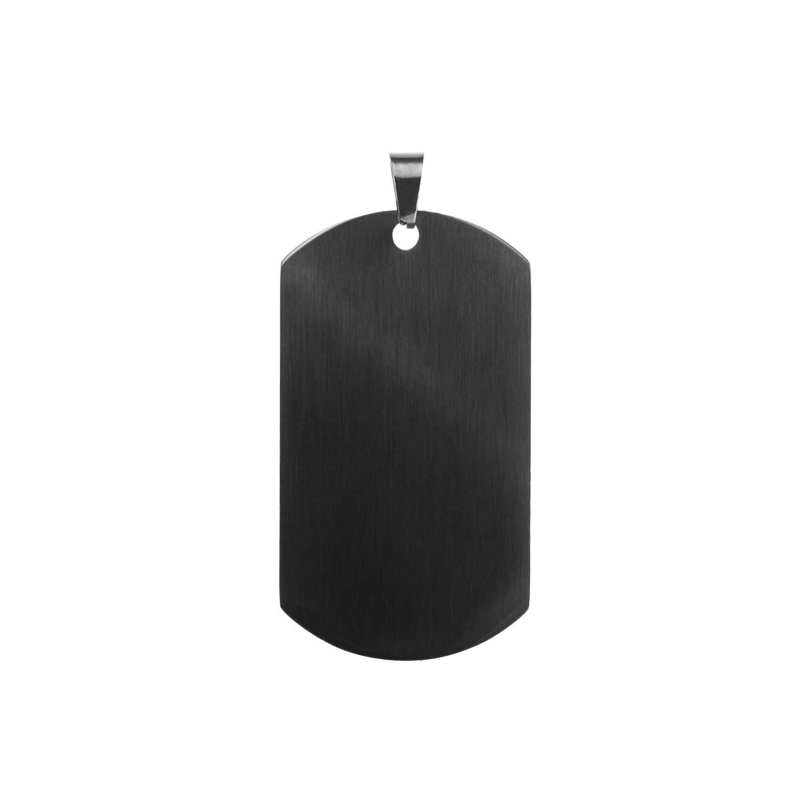 Black Stainless Steel Military Pendant