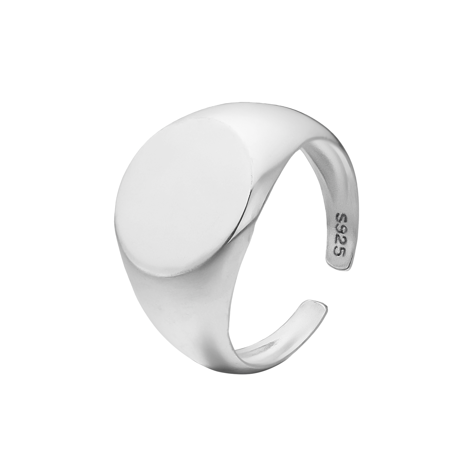 925 Silver Oval Signet Rings