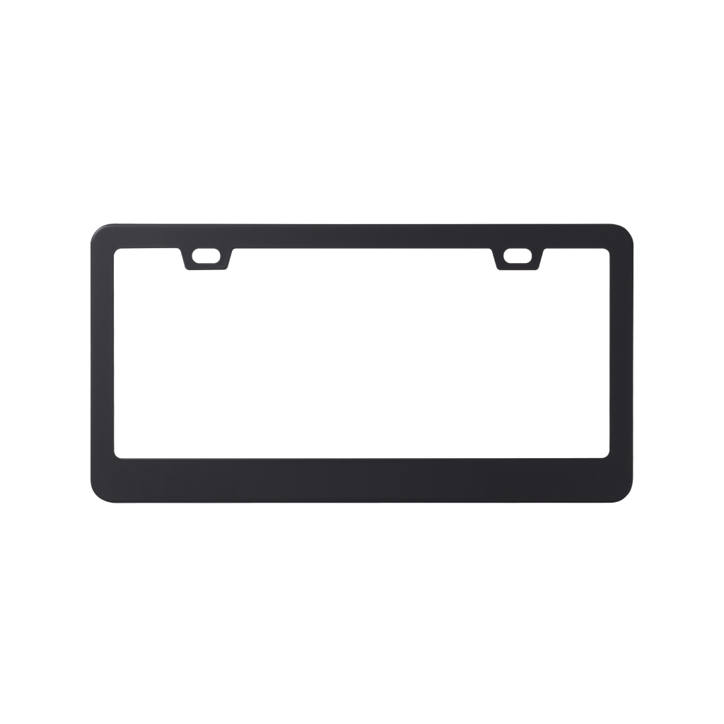 Black to Silver License Plate Frames