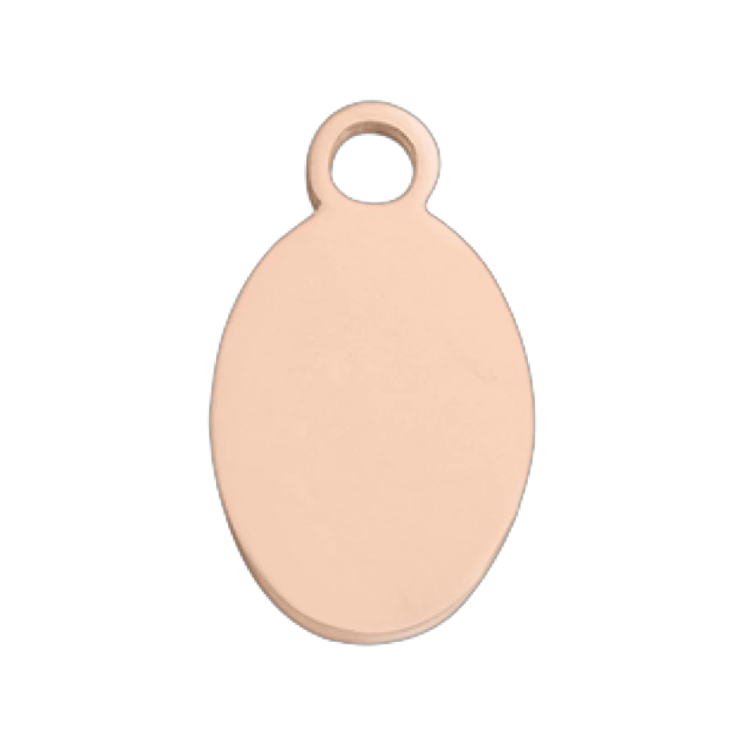 Oval Tags-6.5*11mm-Rose Gold