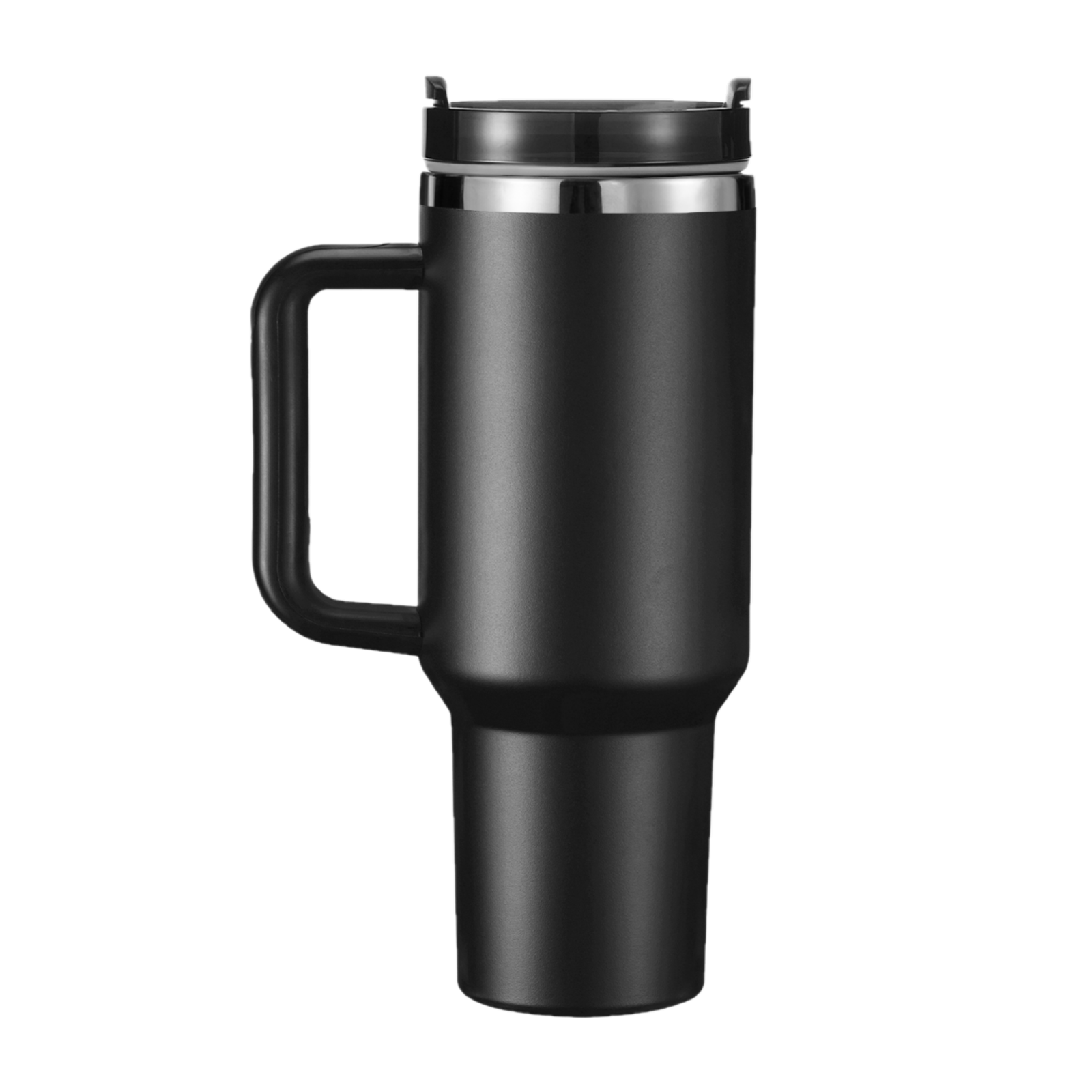 40oz(1183ml) Black to Silver Tumbler with Removable Handle